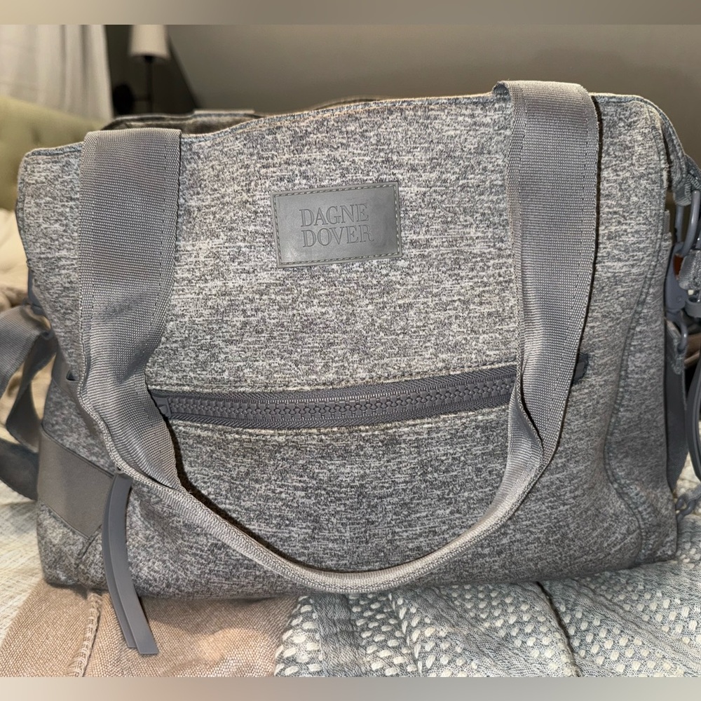 EUC Dagne Dover Gray Diaper Tote - Heather Gray